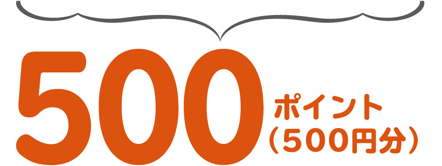 500 ポイント（500円分）